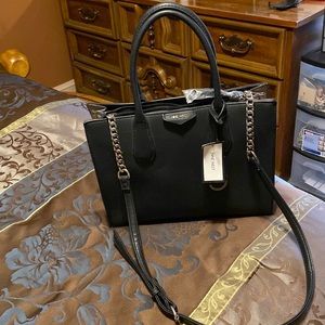 Nine West bag black multi color three compartments